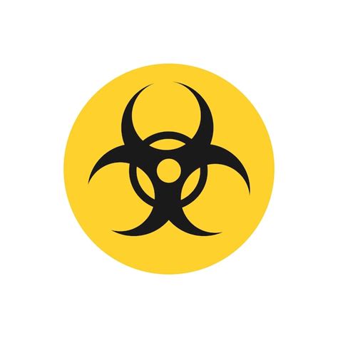 Free Biohazard Yellow Circle Sign Graphic Illustration Vector 4335
