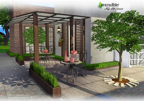 Lana Cc Finds Keep Life Simple Patio By Simcredible Sims 4 â