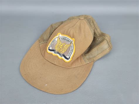 1989 Carhartt Centennial Hat Snapback Eagle Patch Mes Gem