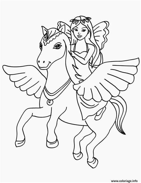 Sur ce dessin, l'héroïne barbie fait une petite balade avec un petit animal très mignon sur une magnifique licorne. Coloriages à imprimer : Licorne, numéro : 3a295e76