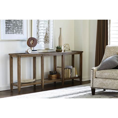 Hammary Astor Transitional Sofa Table With Shelf Sheelys Furniture