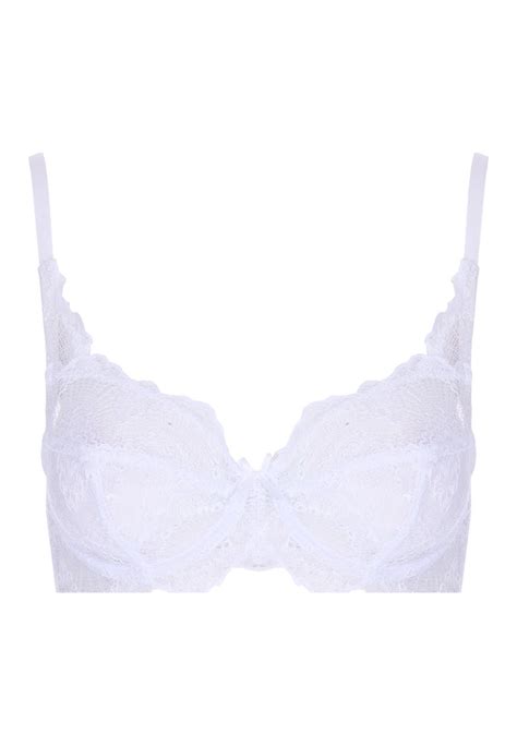 Womens White Non Padded Lace Bra Peacocks