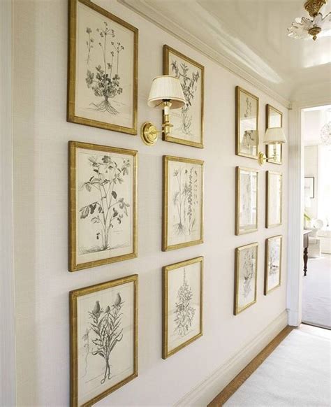 Wonderful Gallery Wall Love The Thin Gold Frames Very