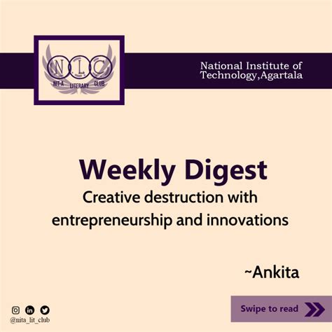 Creative Destruction With Entrepreneurship And Innovations