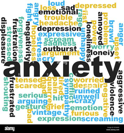Anxiety Word Cloud Stock Photo Alamy