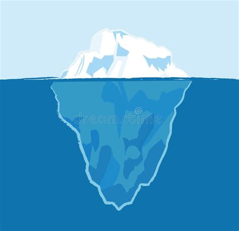 Iceberg Illustration Of An Iceberg Above And Below The Water Line