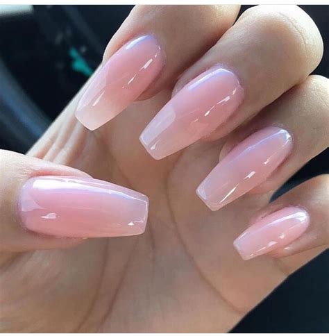 Trendy Pink Transparent Nails