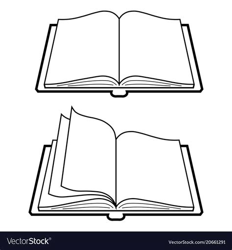 Open Book Royalty Free Vector Image Vectorstock Open Book Drawing