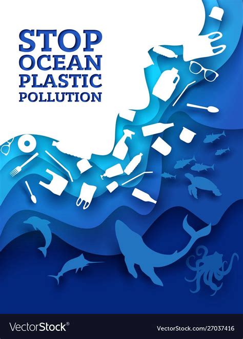 Ocean Pollution Plastic Pollution Paper Cutout Art Paper Art Paper