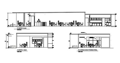 Restaurant Section Detail Autocad Drawing Provided In This File