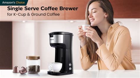 Famiworths Single Serve Coffee Maker For K Cup And Ground Coffee
