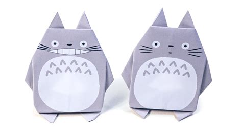 Origami Totoro Tutorial And Free Printable Paper Diy Paper Kawaii