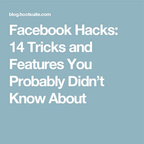 facebook hacks 14 tricks and features you probably didn t know about instagram tips instagram