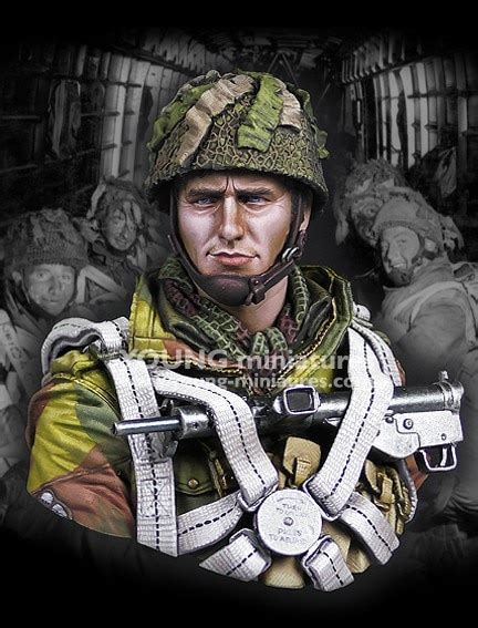 1 10 Scale Resin Bust Ww2 British Airborne Troops Figure Model Kit Free