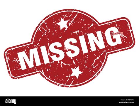 Missing Vintage Stamp Missing Sign Stock Vector Image And Art Alamy
