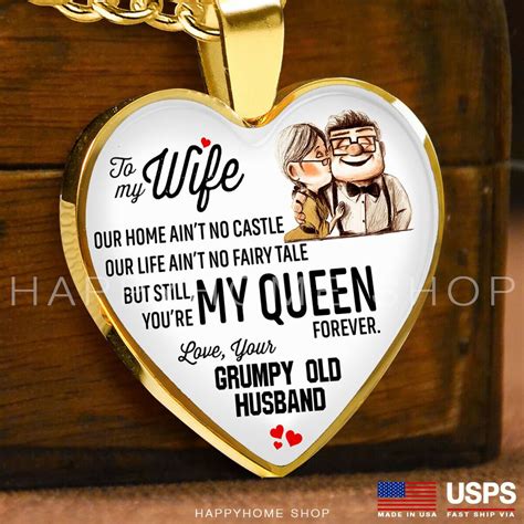 She'd love to get something personal and meaningful to cherish for. Premium Heart Necklace Anniversary Love Gift For Wife You ...