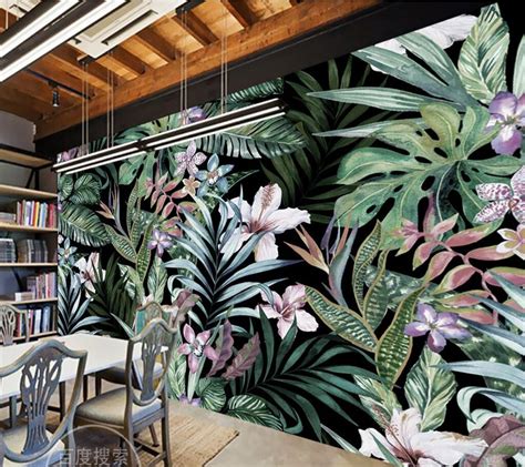 Beibehang Custom Wallpaper European Tropical Rainforest Southeast Asia