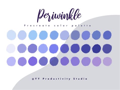 Periwinkle Color Chart