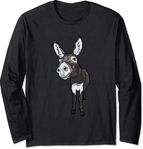 Funny Donkey Graphic Long Sleeve T Shirt Uk Fashion