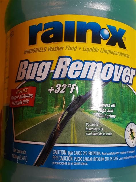 Rain X Bug Remover Windshield Washer Fluid 1 Gallon Rx68806 79118688066