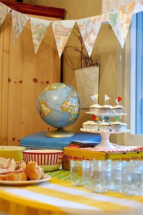 Pinterest going away decoration ideas 16. going away party, use maps/globes and vintage suitcases ...