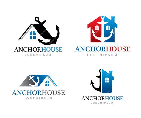 Premium Vector Anchor And House Logo Symbol Or Icon Template