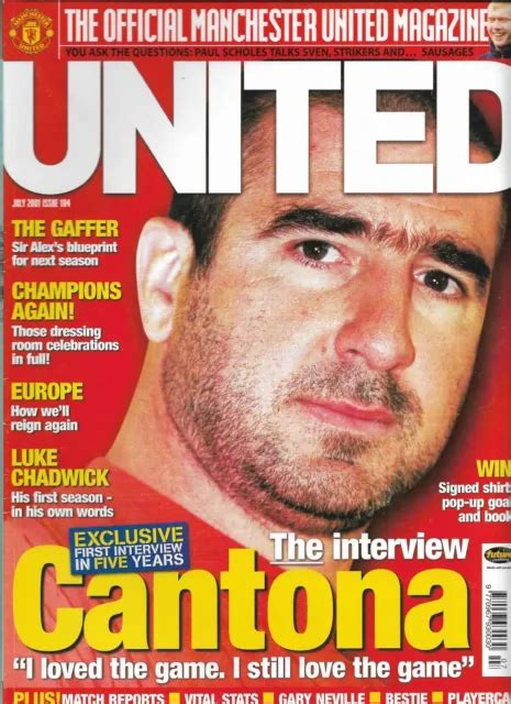 Inside United The Official Manchester United Magazine No104 July 2001 £450 Picclick Uk