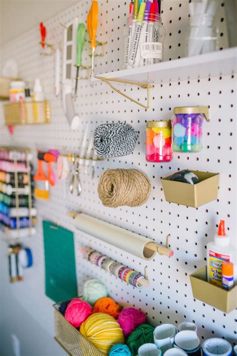 Pegboard Craft Room Decor Hacks Diy Pegboard For Craft Room With