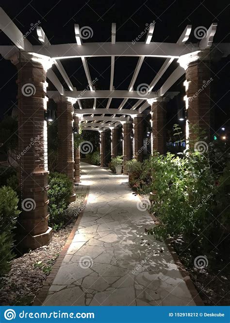 Trellis with Walkway in Winter Park, Orlando. Photo Image Stock Photo
