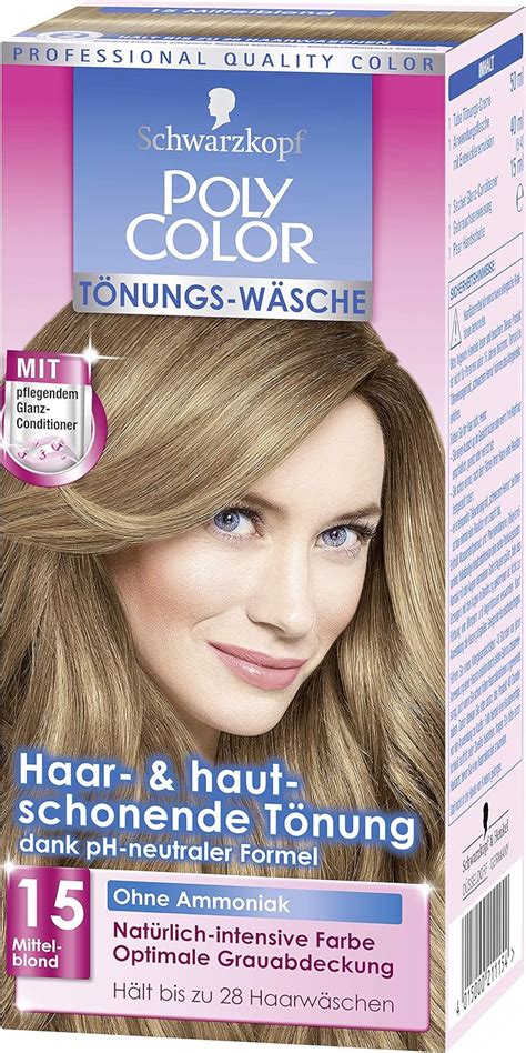 Schwarzkopf Poly Color Toenungs Waesche Haarfarbe 15 Mittelblond Stufe