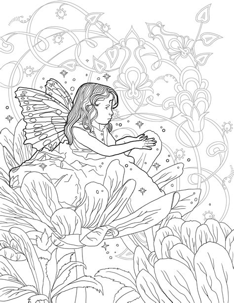 Adult Coloring Book Fairies Coloring Pages