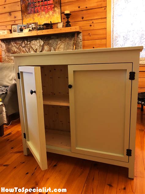 Simple diy cabinet doors (make cabinet doors with basic tools). Wooden Farmhouse Cabinet - DIY Project | HowToSpecialist ...