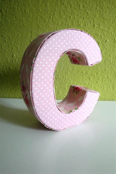 I have excellent working skills for creating handmade and computerized 2d and 3d drawings; 3D Fabric Cover Letter | Fabric covered letters, Fabric ...