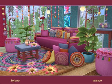 Boho Living Room Includes 13 Objects Has 2 Color Palettes Items In