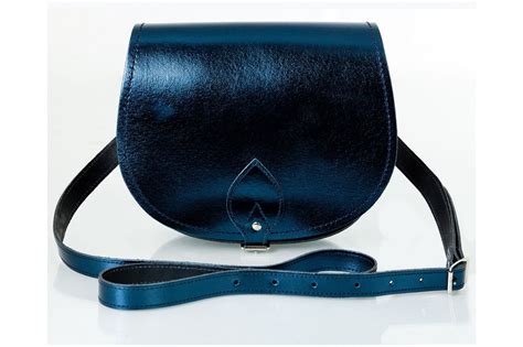 Metallic Dark Blue Saddle Bag £60 Tassen