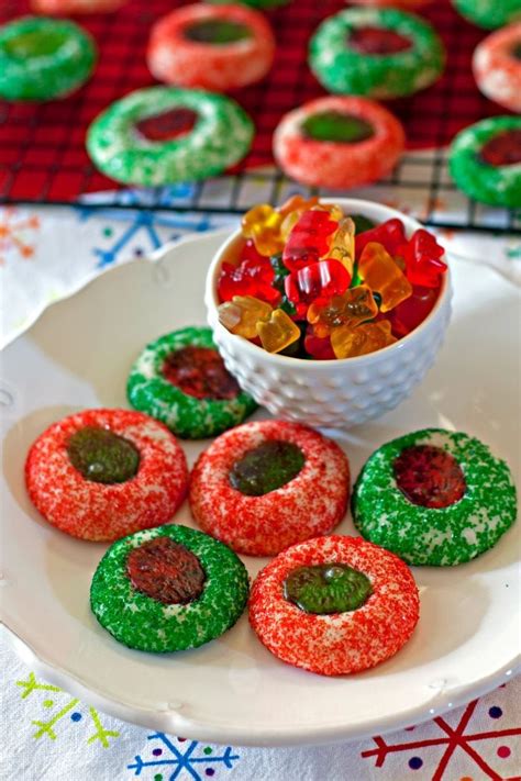 Gummy Bear Thumbprint Cookies Food Folks And Fun