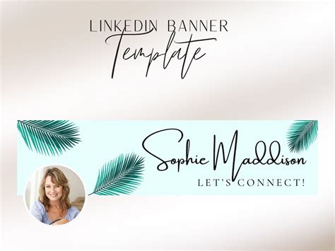 Linkedin Banner Template Set Of 2 Profile Banner Editable Etsy