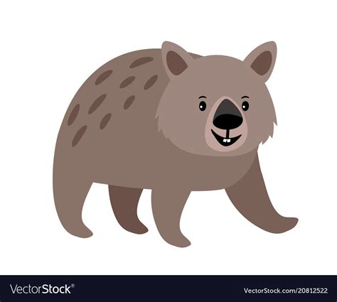 Wombat Cute Animal Icon Royalty Free Vector Image