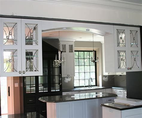 Aluminum frame kitchen cabinet doors with frosted glass inserts kitchen wide aluminum frames &diams; Textured Glass | Studio GlassWorks, LLC