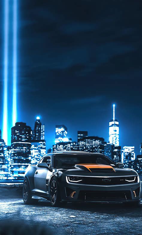 1280x2120 Camaro In Neon City 4k Iphone 6 Hd 4k Wallpapers Images
