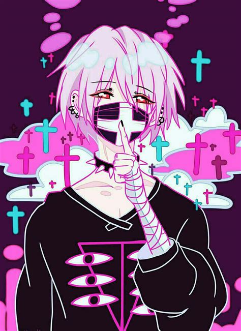 Free Download Download Cute Gothic Anime Boy Black And Pink Wallpaper X For Your