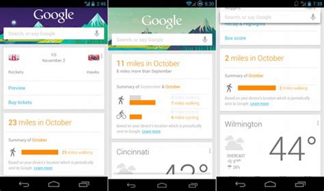 Google now proactively delivered information to users to predict (based on search habits and other factors) information they may need in the form of informational cards. Google Now's pedometer card reignites privacy debate | Technology News