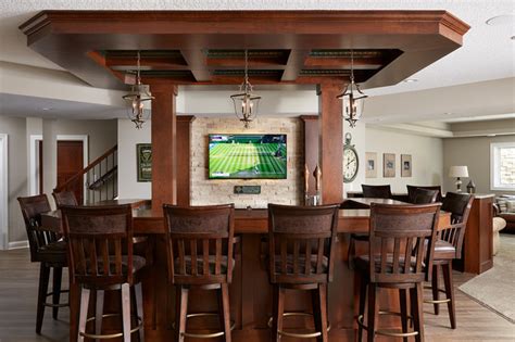 Irish Pub Traditional Home Bar Minneapolis By Rhouse Design Build