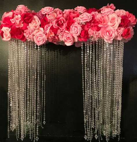 High quality real touch flower type : Crystal Floral Centerpiece | Floral chandelier, Sweet 16 ...