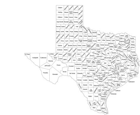Printable Texas County Map Printable Map Of The United States