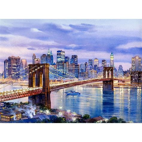 Fine Art Giclée Print Brooklyn Bridge Artist Roustam Nour Original