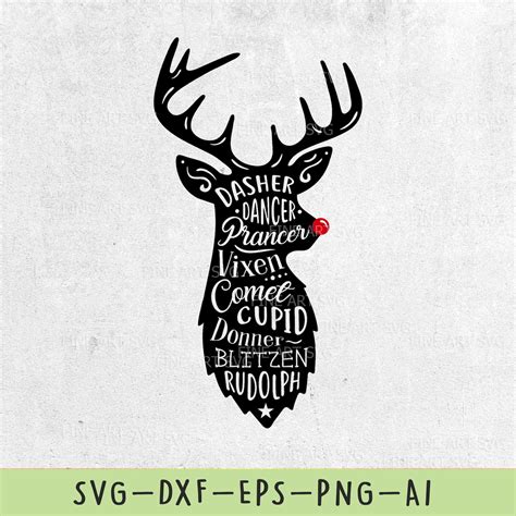 Free Svg Reindeer Names Rudolph Hot Sex Picture