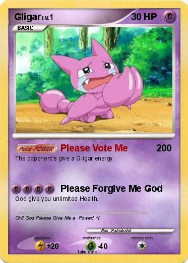 Pokémon Gligar 34 34 Please Vote Me My Pokemon Card