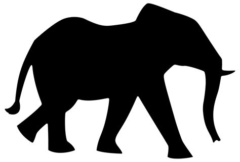 Onlinelabels Clip Art Elephant Silhouette 3