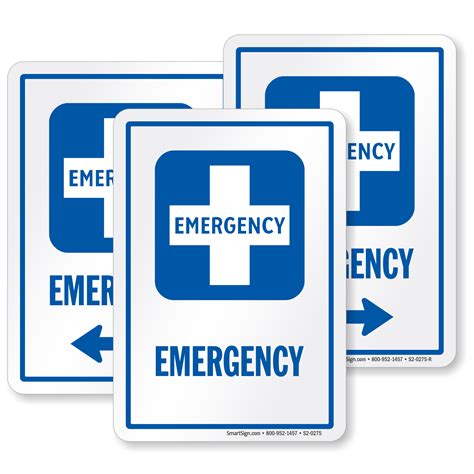 Emergency Hospital Sign First Aid Plus Symbol Sku S2 0275